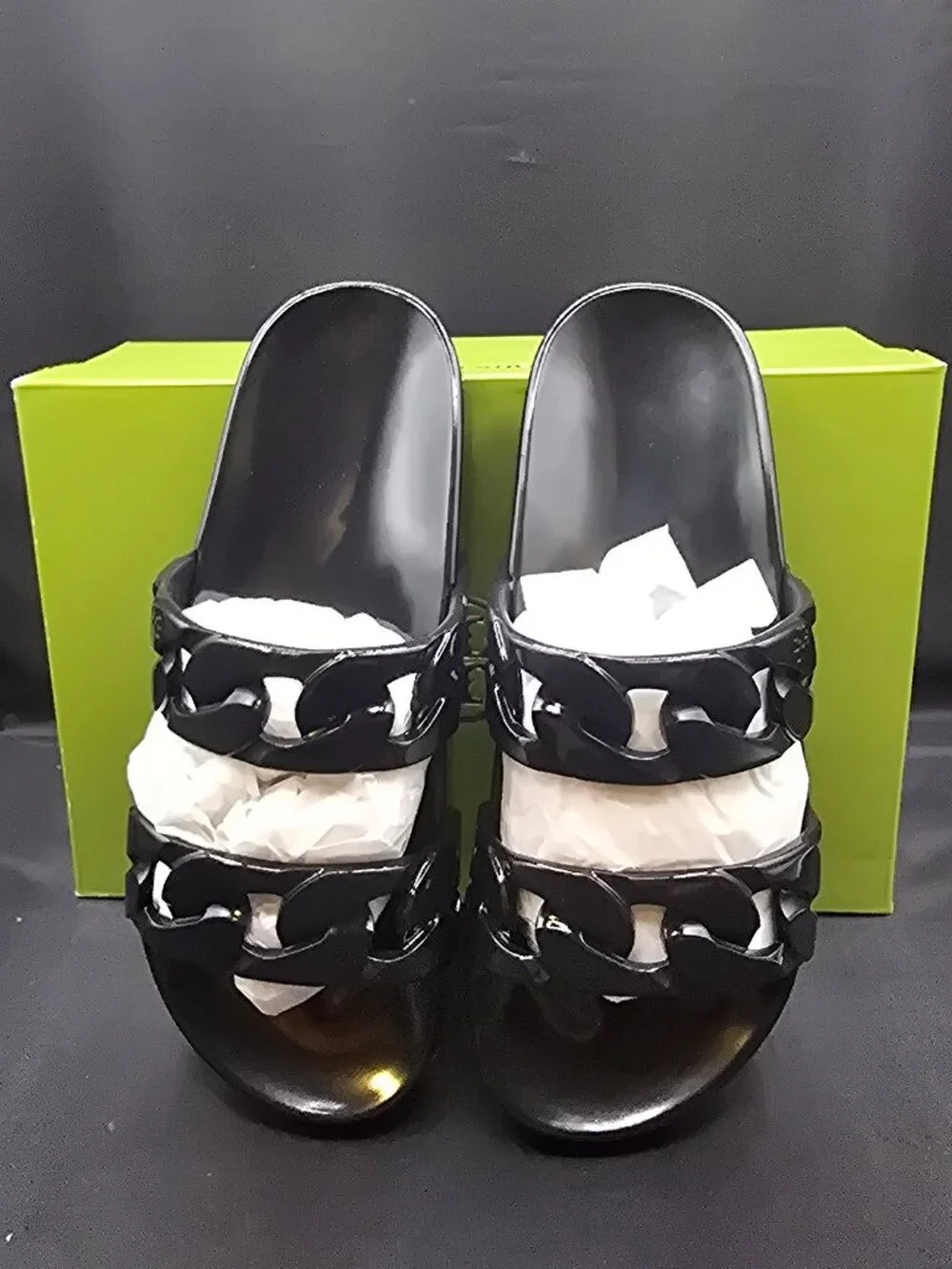 Tory Burch Adrien Jelly Slide Black 9